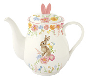 Чайник заварочный фарфоровый TRES JOLIE, объем 900 мл в подарочной упаковке  магазин «Аура Дома»