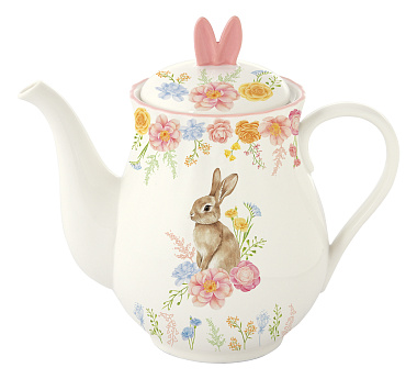Чайник заварочный фарфоровый TRES JOLIE, объем 900 мл в подарочной упаковке