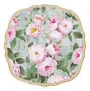 Тарелка десертная фарфоровая ROSES IN BLOOM, д. 20 см в подарочной упаковке