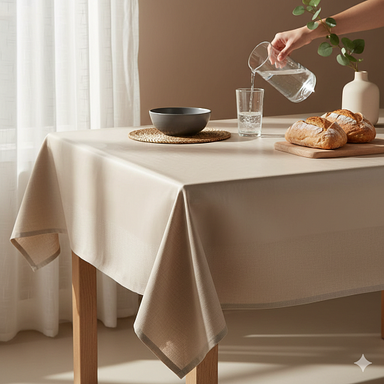 Скатерть Lino Natural состав: 90% хлопок, 10% полиэстер, модель/размер/цвет: 816.150X200 00BLANCO