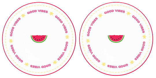 Набор тарелок фарфоровых TWIST & MATCH AQUAMARINE-PINK (2 шт), д. 20 см в подарочной упаковке