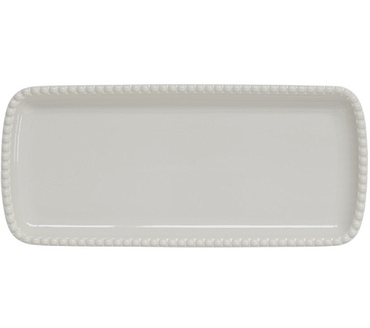 Блюдо сервировочное фарфоровое TIFFANY GREY, размер: 36x16 см