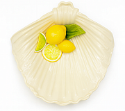 Блюдо овальное керамическое "Лимон", размер: 23x21 см  магазин «Аура Дома»