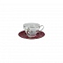 Чашка чайная (340 мл) с блюдцем (17 см), фарфор, серия GOLD RUBY