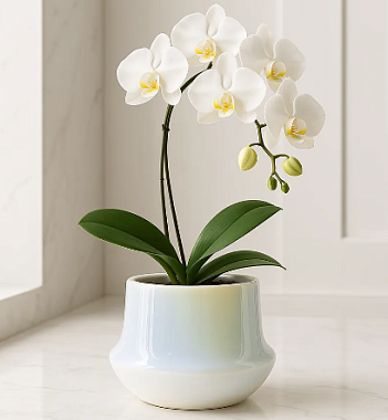 Кашпо цветочное керамическое декоративное, цвет белый, 15х15х12,5 см