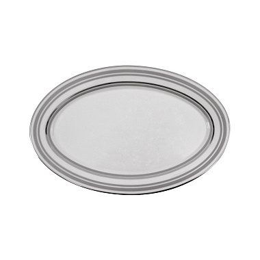 Блюдо овальное, 31х20 см, фарфор, серия SILVER STRIPES