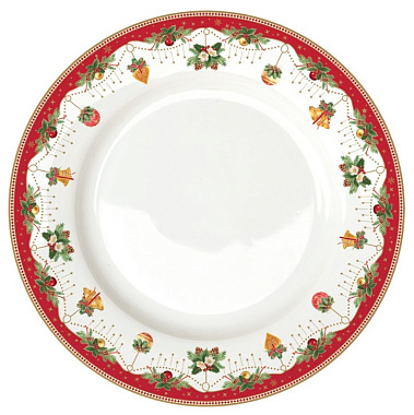 Блюдо сервировочное фарфоровое NOSTALGIC CHRISTMAS, д. 26,5 см
