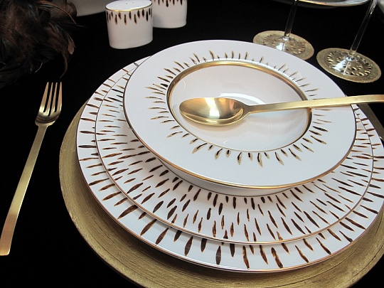 Набор столовой посуды обеденный, 41 предмет, фарфор, серия YORK