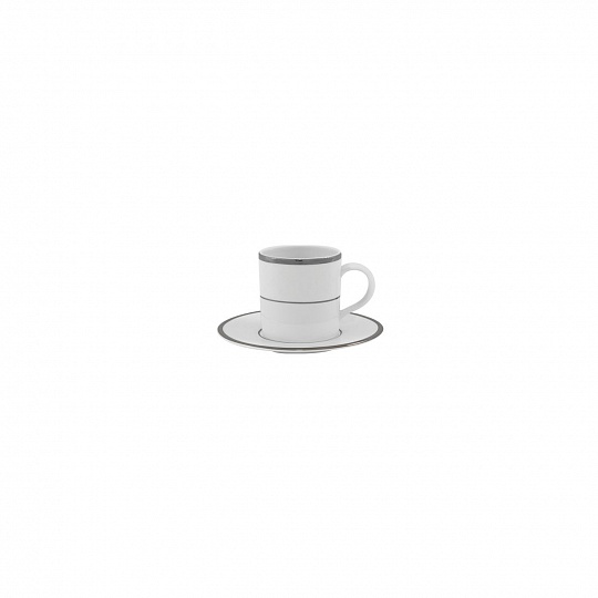 Чашка кофейная (90 мл) с блюдцем (11 см), фарфор, серия ETHEREAL WHITE