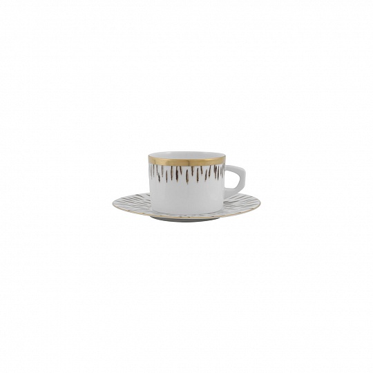 Чашка чайная (230 мл) с блюдцем (16 см), фарфор, серия YORK
