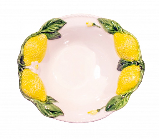 Салатник круглый керамический "Лимон", д. 13 см