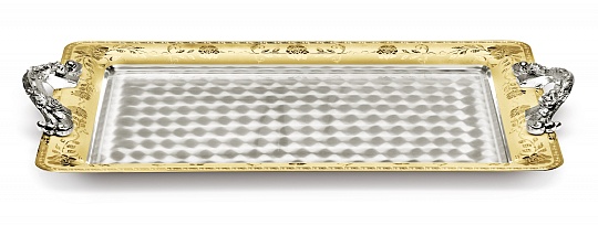 Поднос прямоугольный ROSA декоративный с ручками,размер Поднос прямоугольный ROSA декоративный с ручками,размер 57 х 42 см