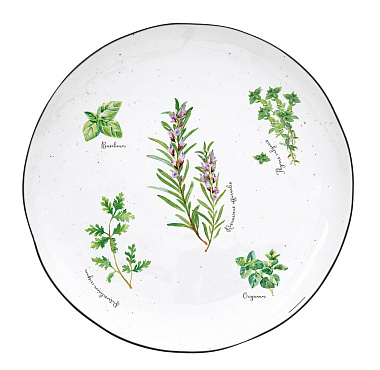 Тарелка закусочная фарфоровая HERBARIUM, д. 26 см