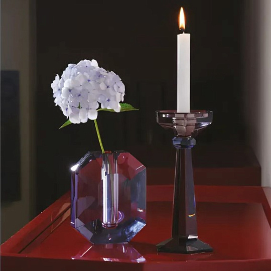 Подсвечник стеклянный BLUE, выс. 23 см в подарочной упаковке