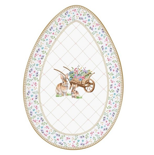 Блюдо сервировочное фарфоровое SPRING BLOOM, размер: 30x21 см в подарочной упаковке