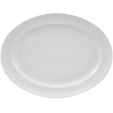 Блюдо овальное, 39х30 см, фарфор, серия  STRAVAGANZA WHITE