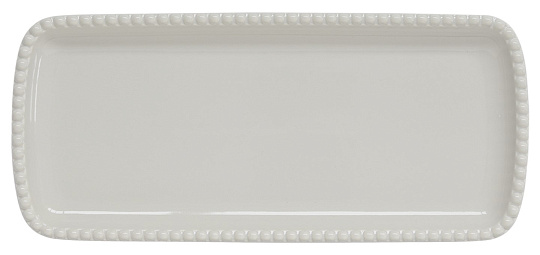 Блюдо сервировочное фарфоровое TIFFANY GREY, размер: 36x16 см