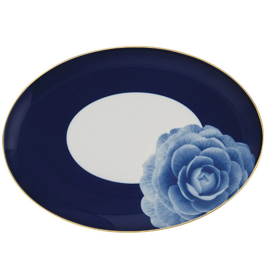 Блюдо овальное фарфоровое COUPE ROYAL BLOOM, размер: 35x25 см