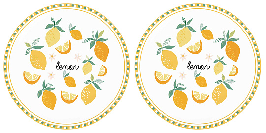 Набор тарелок фарфоровых TWIST & MATCH YELLOW (2 шт), д. 20 см в подарочной упаковке