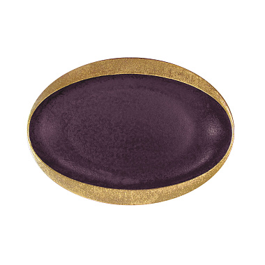 Блюдо овальное, 30х22 см, фарфор, серия GOLDEN VELVET