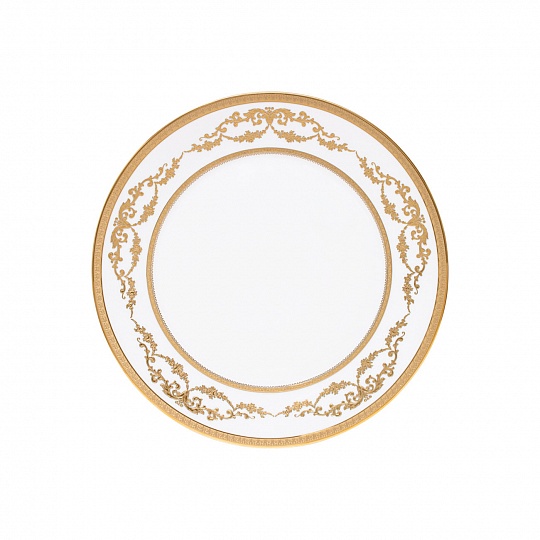 Сервировочное блюдо (белого цвета) 27 см, фарфор, серия Imperio Gold