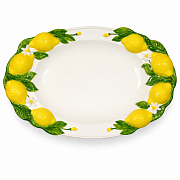 Блюдо овальное глубокое керамическое "Лимон", размер: 37х26 см Aura Doma магазин «Аура Дома»