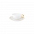 Чашка чайная (белая, 250 мл) с блюдцем (15 см), фарфор, серия VIVIAN