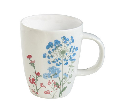 Кружка фарфоровая MILLE FLEURS BLUE, объем 350 мл