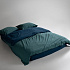 Комплект постельного белья DRESS BLUE-DARK GREEN, состав: 100% хлопок, размер: евро