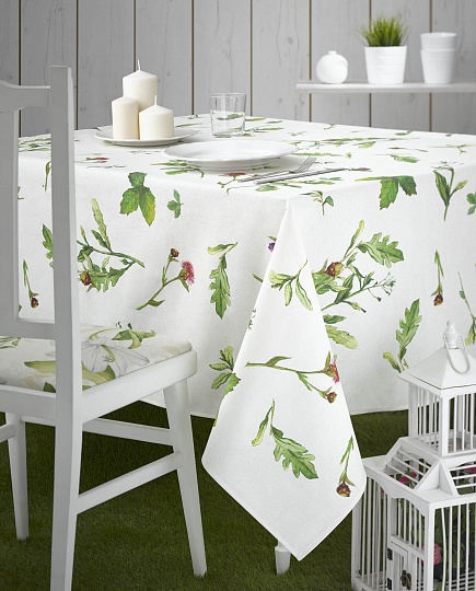 Скатерть NATURE, состав: 100% хлопок, диаметр 150 см, Atenas