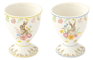 Набор подставок для яиц фарфоровых TRES JOLIE (2 шт) в подарочной упаковке