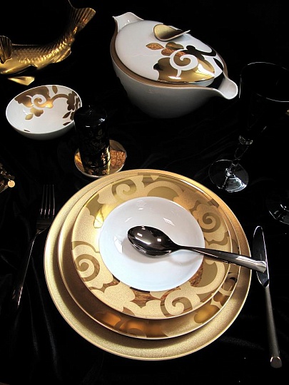 Набор столовой посуды обеденный, 41 предмет, фарфор, серия PARISIEN