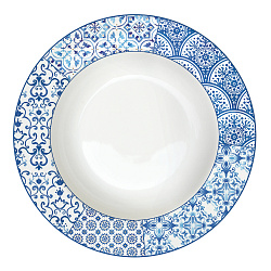Тарелка суповая фарфоровая INDIGO, д. 21,5 см