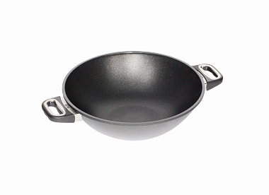 Сковорода WOK (ВОК) глубокая т.м. "The World's Best Pan", д. 36 см, литой алюминий, антипригарное покрытие Lotan, AMT Gastroguss