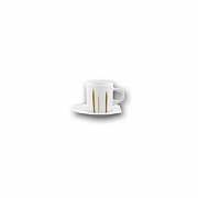 Чашка кофейная (90 мл) с блюдцем (11 см), фарфор, серия GOLDEN TOUCH PORCEL магазин «Аура Дома»
