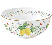 Салатник фарфоровый FLEURS ET CITRONS, д. 15 см  магазин «Аура Дома»