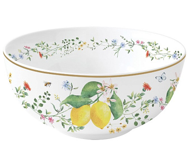 Салатник фарфоровый FLEURS ET CITRONS, д. 15 см