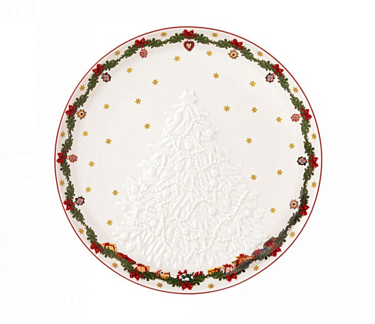 Блюдо с рельефом 25 cm, "Ёлочка"