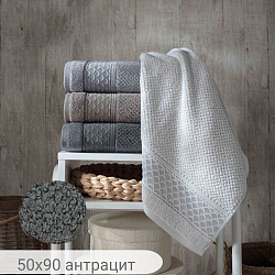Полотенце махровое PRAG, состав: 100% хлопок, размер: 50х90 см, цвет: антрацит