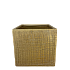 Кашпо цветочное керамическое декоративное, цвет золотой, размер: 13,2х13,2х12,5 см			