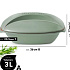 Емкость для запекания с крышкой CULINARIO размер 22,0 x 13,7 x 36,5 cm цвет green примерно на 4 человек
