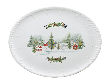 Блюдо сервировочное керамическое CITTA' DELLE FESTE, размер: 36x26 см