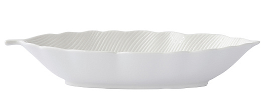 Салатник фарфоровый LEAVES WHITE, размер: 26х11,5 см в подарочной упаковке