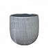 Кашпо цветочное керамическое декоративное, цвет серебряный, размер: 16,6х16,6х15 см			