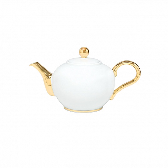 Заварочный чайник, объем 1330 мл, набор столовой посуды PREMIUM GOLD, фарфор