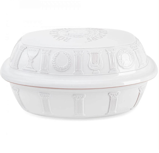 Емкость для запекания с крышкой 50 Jahre Jubilee Roaster размер 29,3 x 16,7 x 39,8 cm цвет белый примерно на 8 человек