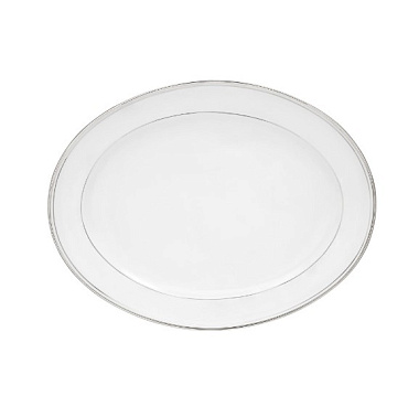 Блюдо овальное фарфоровое OLYMPUS PLATINE, размер: 35х26 см