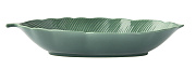 Салатник фарфоровый TROPICAL LEAVES GREEN, размер: 26х11,5 см в подарочной упаковке Easy Life магазин «Аура Дома»