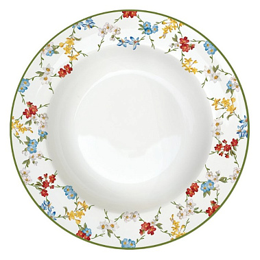 Тарелка суповая  фарфоровая GARDEN DREAMS, д. 21,5 см