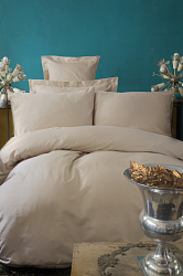 Комплект постельного белья SIMPLEY (Beige) состав 100% хлопок, размер: семейный, Issimo